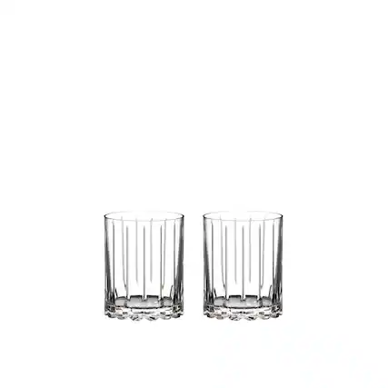 Front. Riedel - Resort Double Rocks Glass, Set of 2 - Clear.
