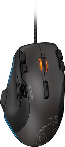 ROCCAT - TYON Laser All Action Multi-Button Gaming Mouse - Black - Angle