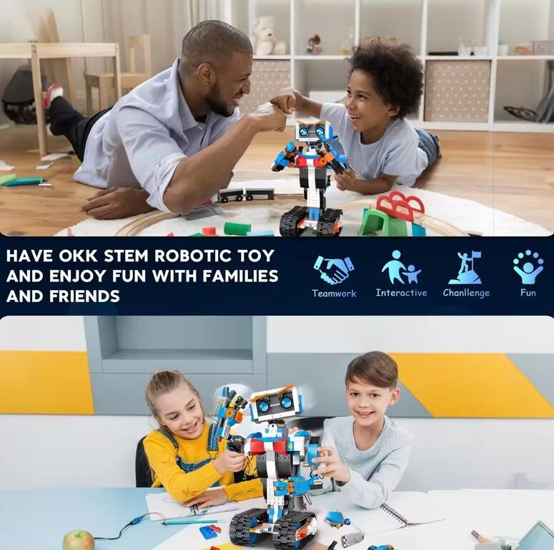 HAVE OKK STEM ROBOTIC TOY AND ENJOY FUN WITH FAMILIES AND FRIENDS

Teamwork Interactive Challenge Fun