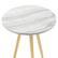 Alt View 32. Walker Edison - Modern Glam Minimal Round Side Table - Grey Marble/Gold.