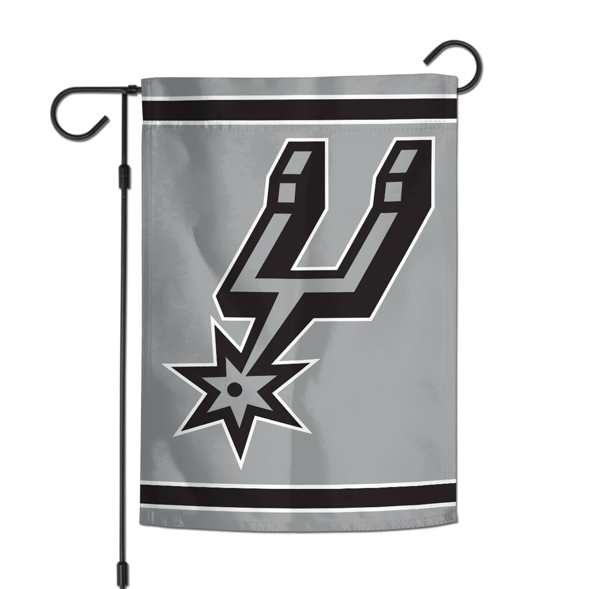 Front. WinCraft - San Antonio Spurs 12'' x 18'' Double-Sided Garden Flag - Multicolor.