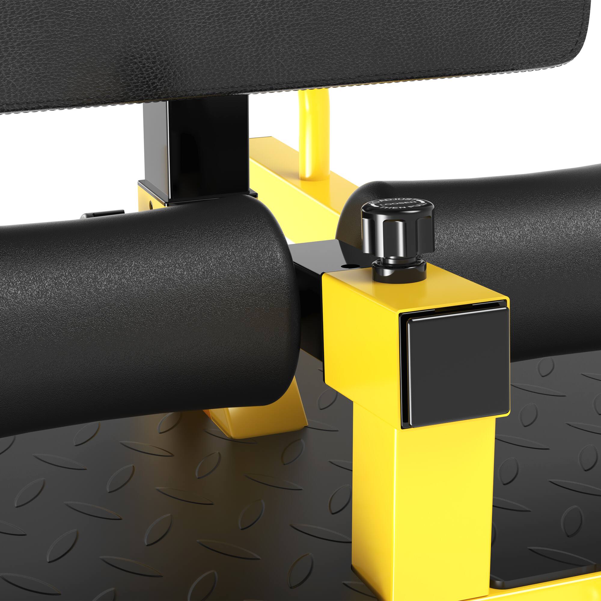 Alt View 4. Soozier - Soozier 3-in-1 Padded Push Up Sit Up Deep Sissy Squat Machine Home Gym Fitness Equipment, Yellow - Yellow.