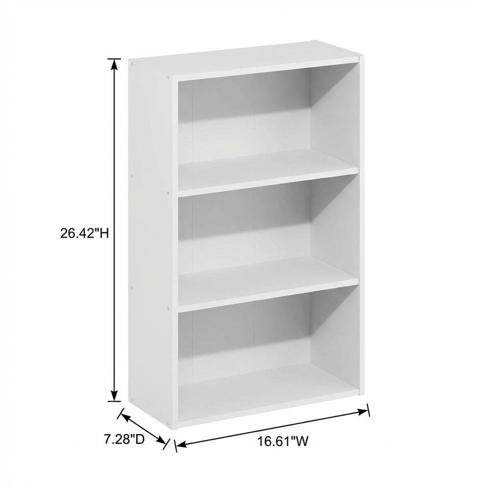 FurniFact - Wooden Bookcase in Finish for Living Room Storage - White price history on PriceWatchPro