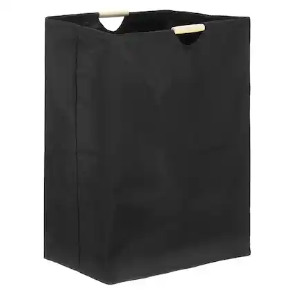 Front. Unique Bargains - Large Laundry Basket, Foldable Hamper with Wooden Handles, Tall Storage for Comforter, Clothing, Blanket, Pillows - Fruit Color.
