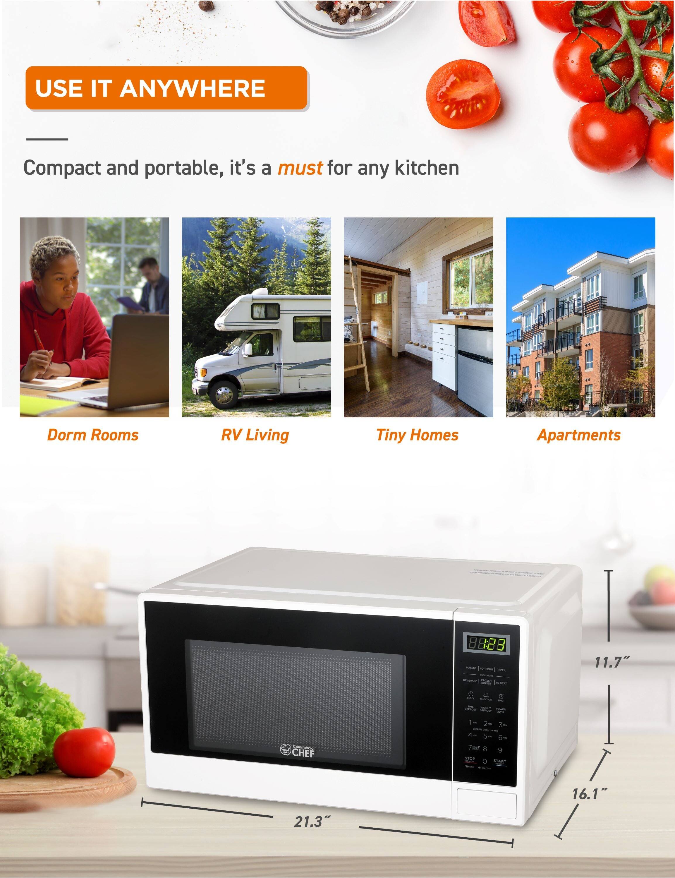 USE IT ANYWHERE
Compact and portable, it's a must for any kitchen
Dorm Rooms
RV Living
Tiny Homes
Apartments
88:23
11.7"
16.1"
21.3"