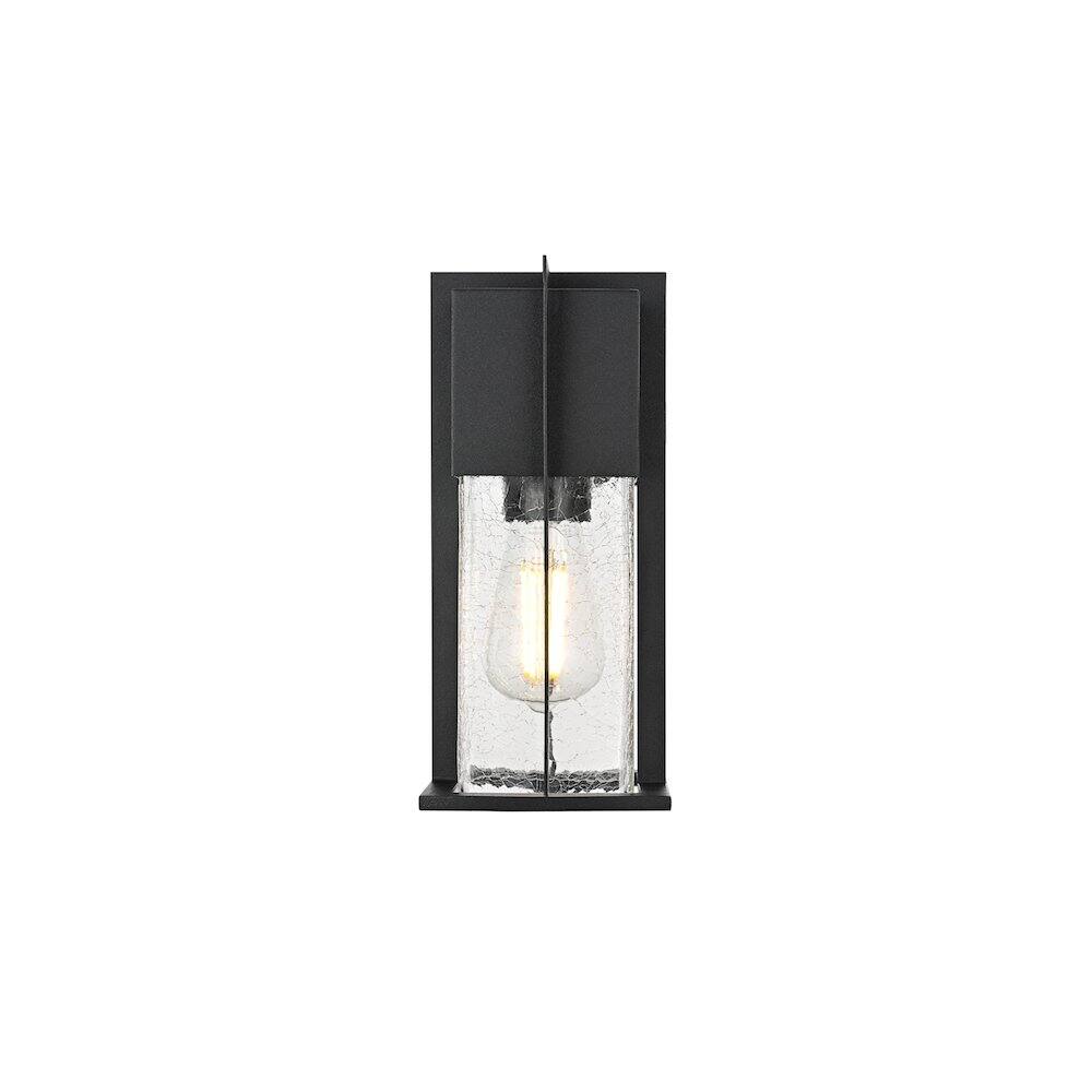 Back. Elegant Lighting - Janney 7 inch Outdoor Pendant in Black - Black.