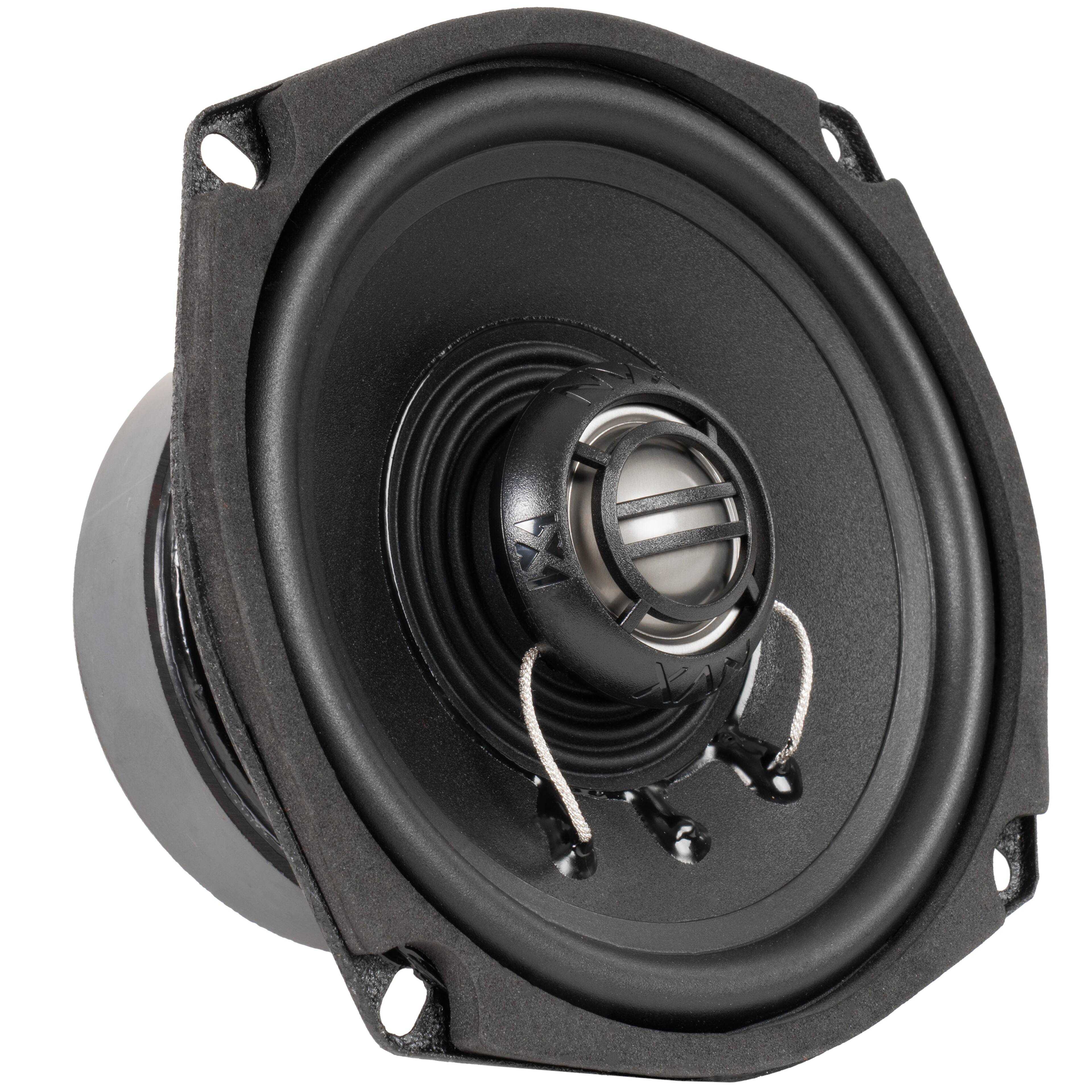 Back. NVX - XFHD5F 300W RMS 5.25in XF-Series 2-Ohm Front Fairing Speakers for Select 1998-2013 Harley-Davidson Touring Model.