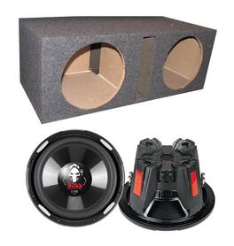 BOSS Audio - Boss P106DVC 10" 4200W Car Subwoofers + Dual Vented Sub Box Enclosure - Black