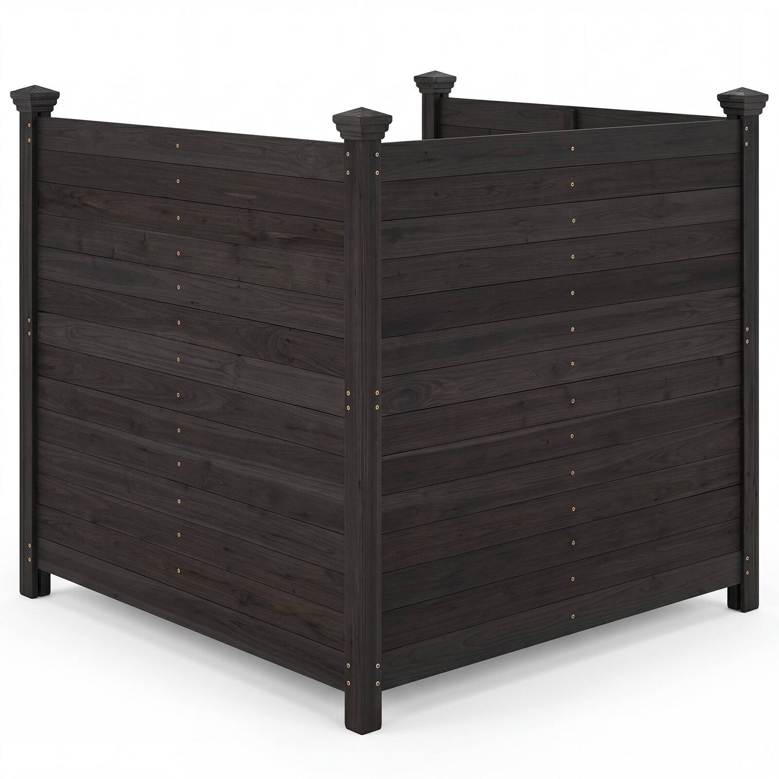 Alt View 9. Costway - Costway Outdoor Privacy Fence, 47 x 47-Inch 3-Panel Air Conditioner Fence for Outside - Black.