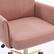 Alt View 6. GOODSILO - Adjustable Ergonomic Swivel Office Chair - Comfortable Backrest Seat for Home & Work - Light Pink.
