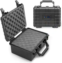 CASEMATIX - 9" Waterproof Hard Case w/ Customizable Foam – Rugged Travel Storage for Electronics, Tools, Accessories & Collectibles