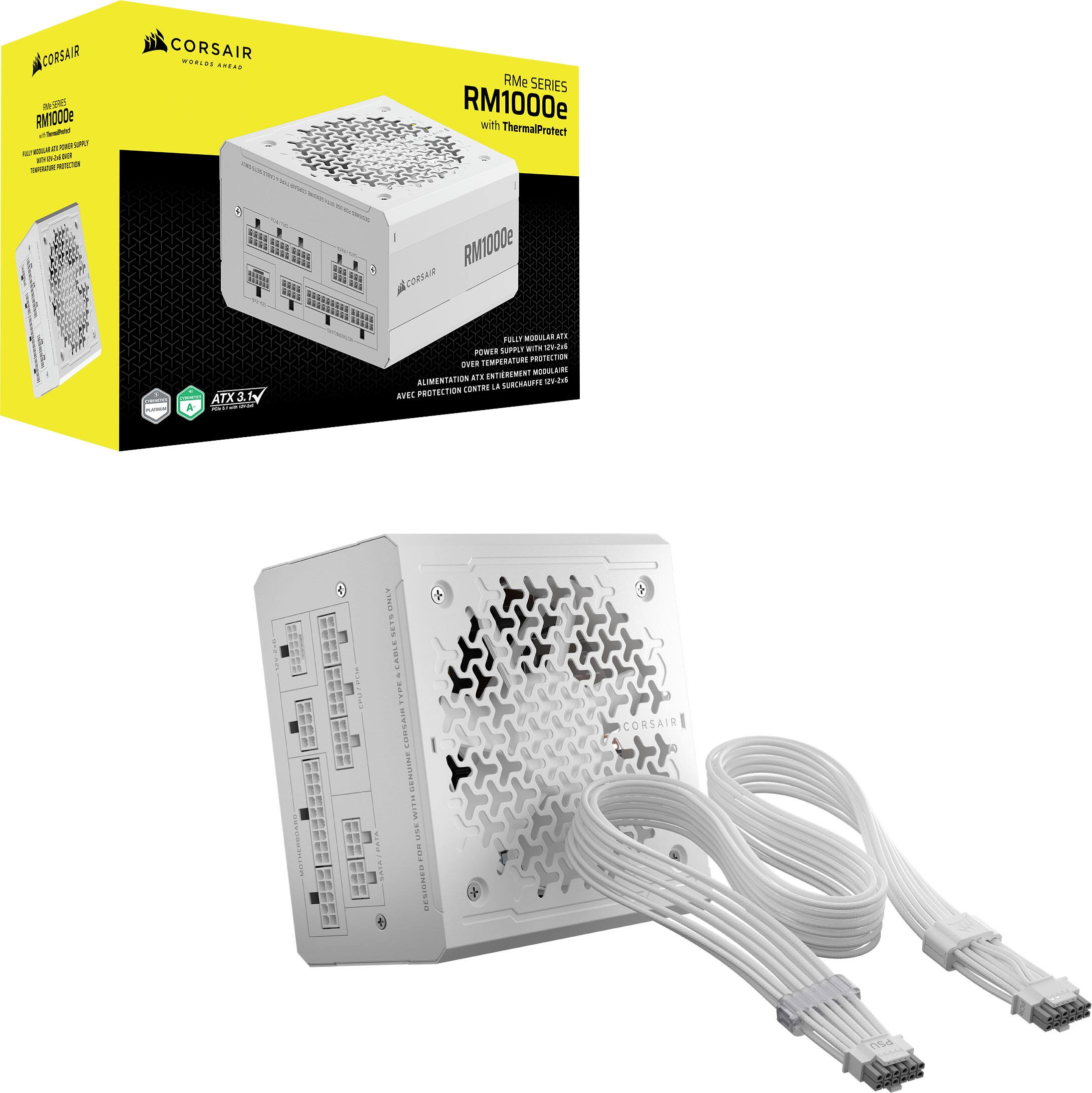 CORSAIR - RM1000e ATX 3.1 Low-Noise ATX Power Supply with Th