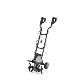 Dapper Supply - 14 Inch Electric Tiller Cultivator 10 Amp Corded Garden Rototiller with Steel Tines - Black