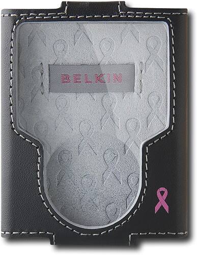 Front Standard. Belkin - Leather Sleeve for 3rd-Generation Apple® iPod® nano - Black.