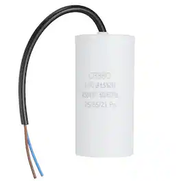 Unique Bargains - 100uF CBB60 Run Capacitor, AC 450V 2 Wires 50/60Hz Cylinder 102x50mm for Air Compressor, Water Pump - White
