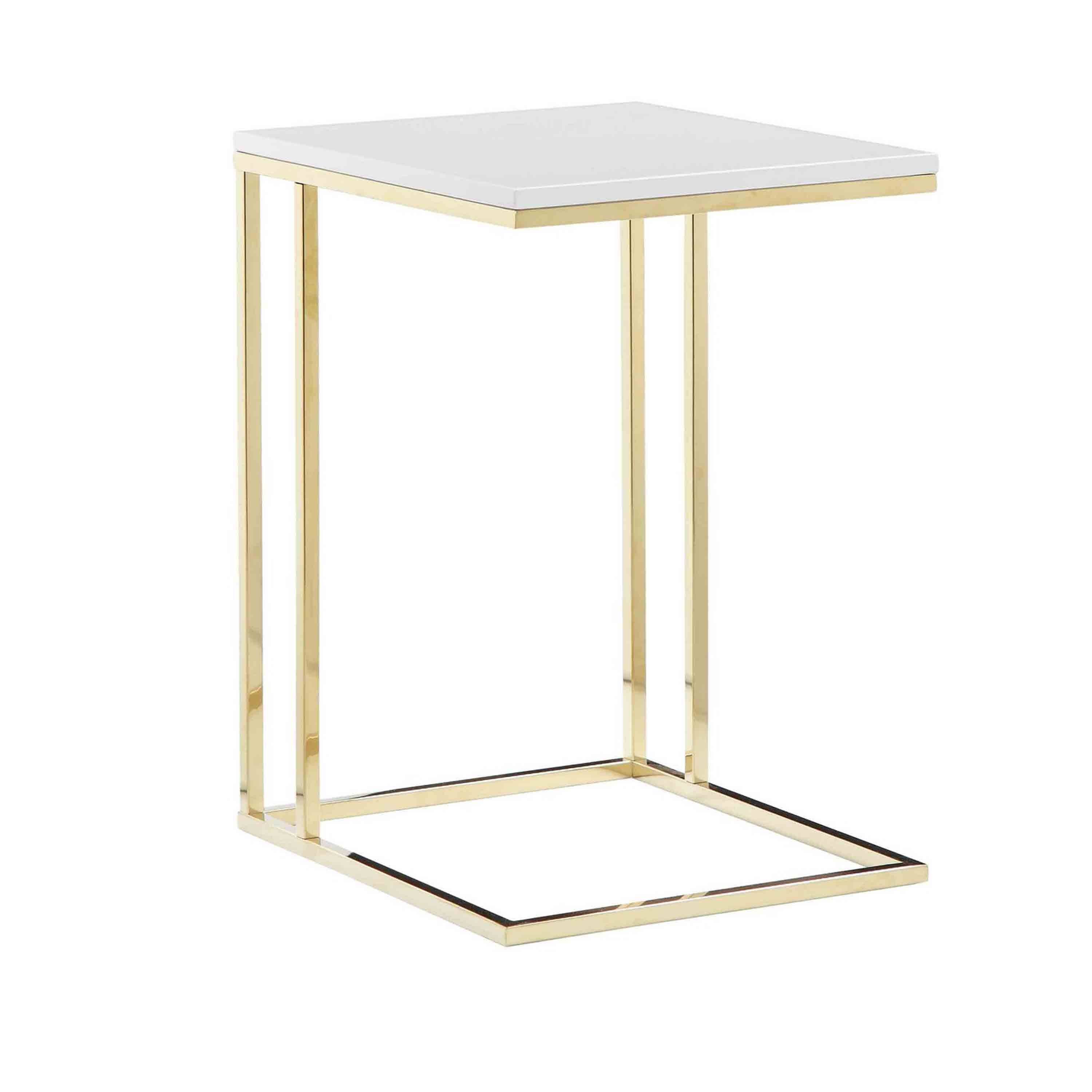 Manhattan Lane Zen 23 Inch Side End Tray Table, Tray Top, Steel Base ...
