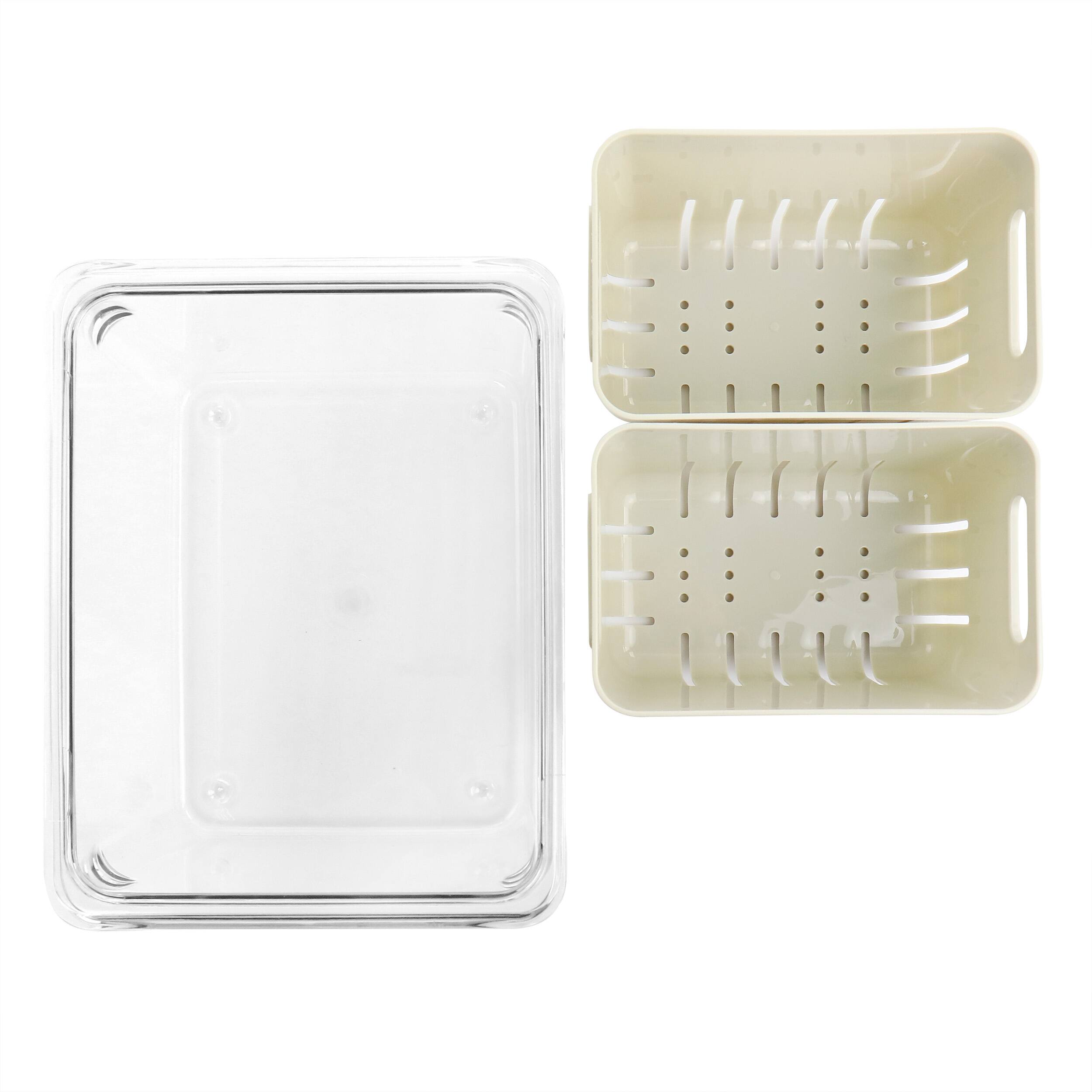 Alt View 1. Martha Stewart - Martha Stewart 4 Piece Mini Basket Fresh Keeper Container Set - Clear.