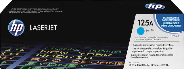 Front. HP - 125A Toner Cartridge - Cyan - Cyan.