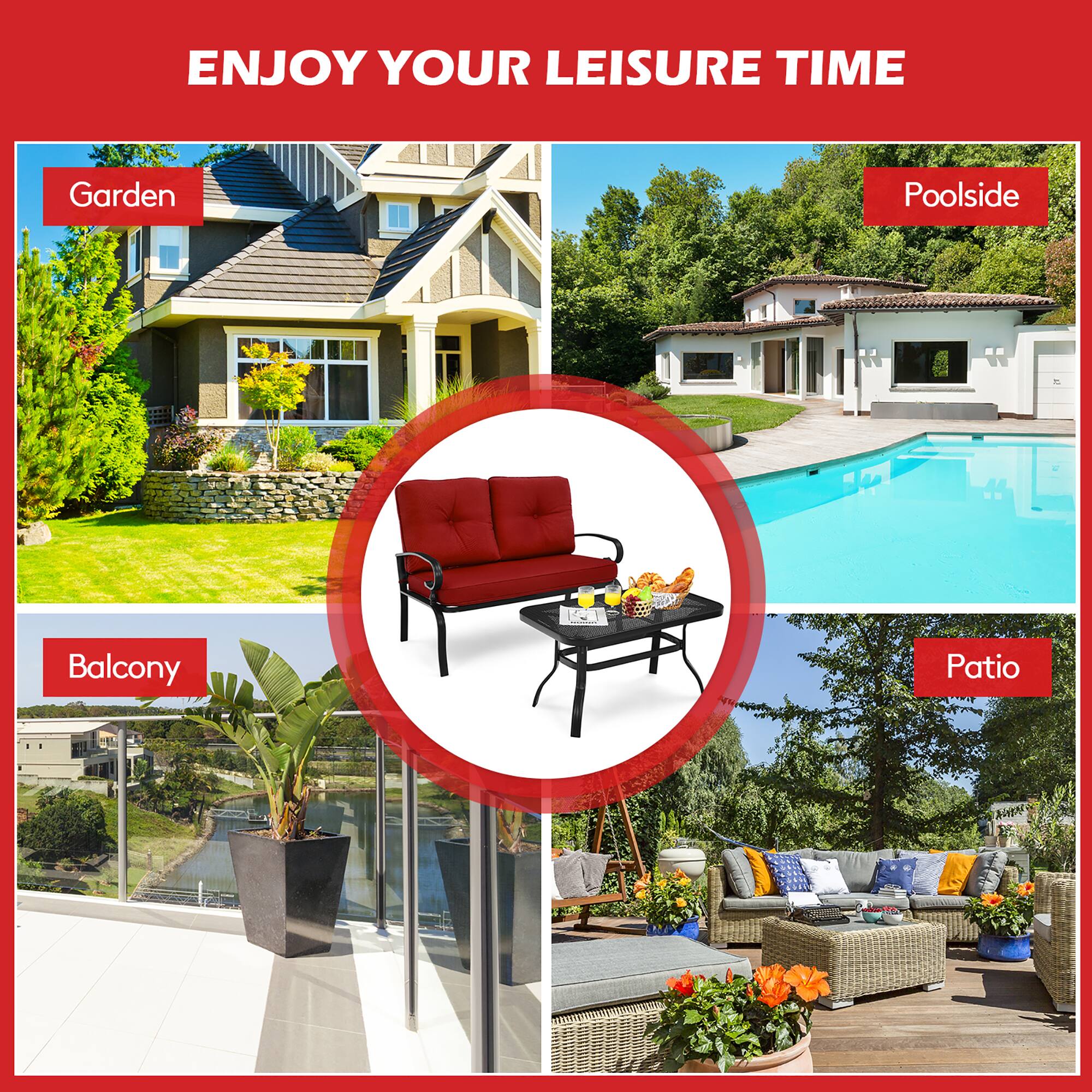 ENJOY YOUR LEISURE TIME

Garden

Poolside

Balcony

Patio