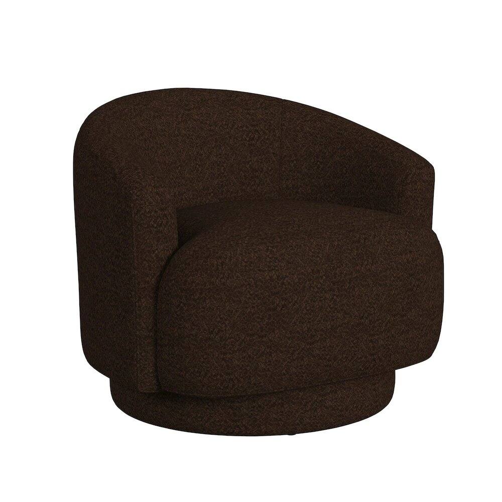 Left. Picket House Furnishings - Oasis Swivel Chair in JH Chocolate - CHOCOLATE.