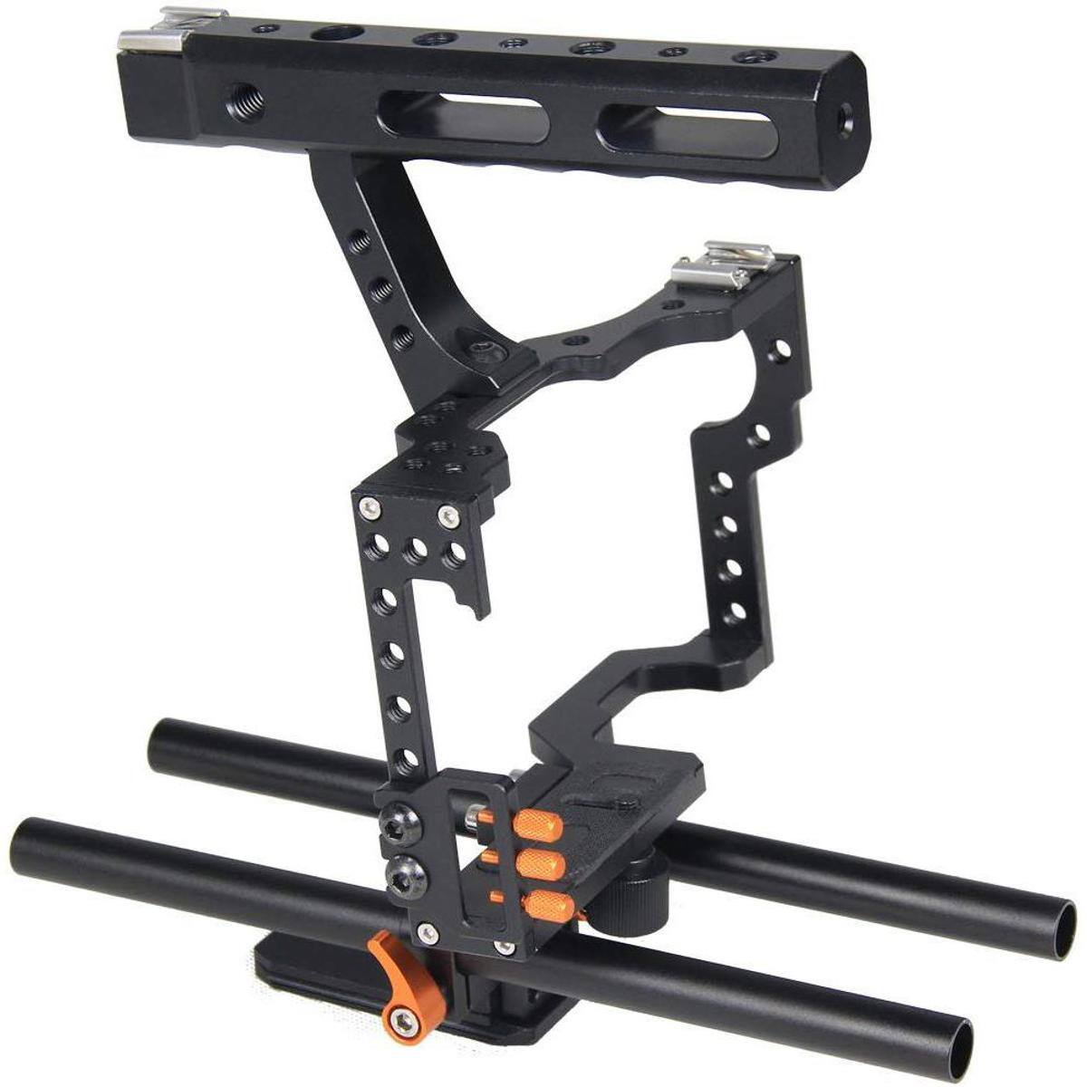 Front. YELANGU - YELANGU C5 Camera Video Cage Kit for Sony GH4/A7, Orange.