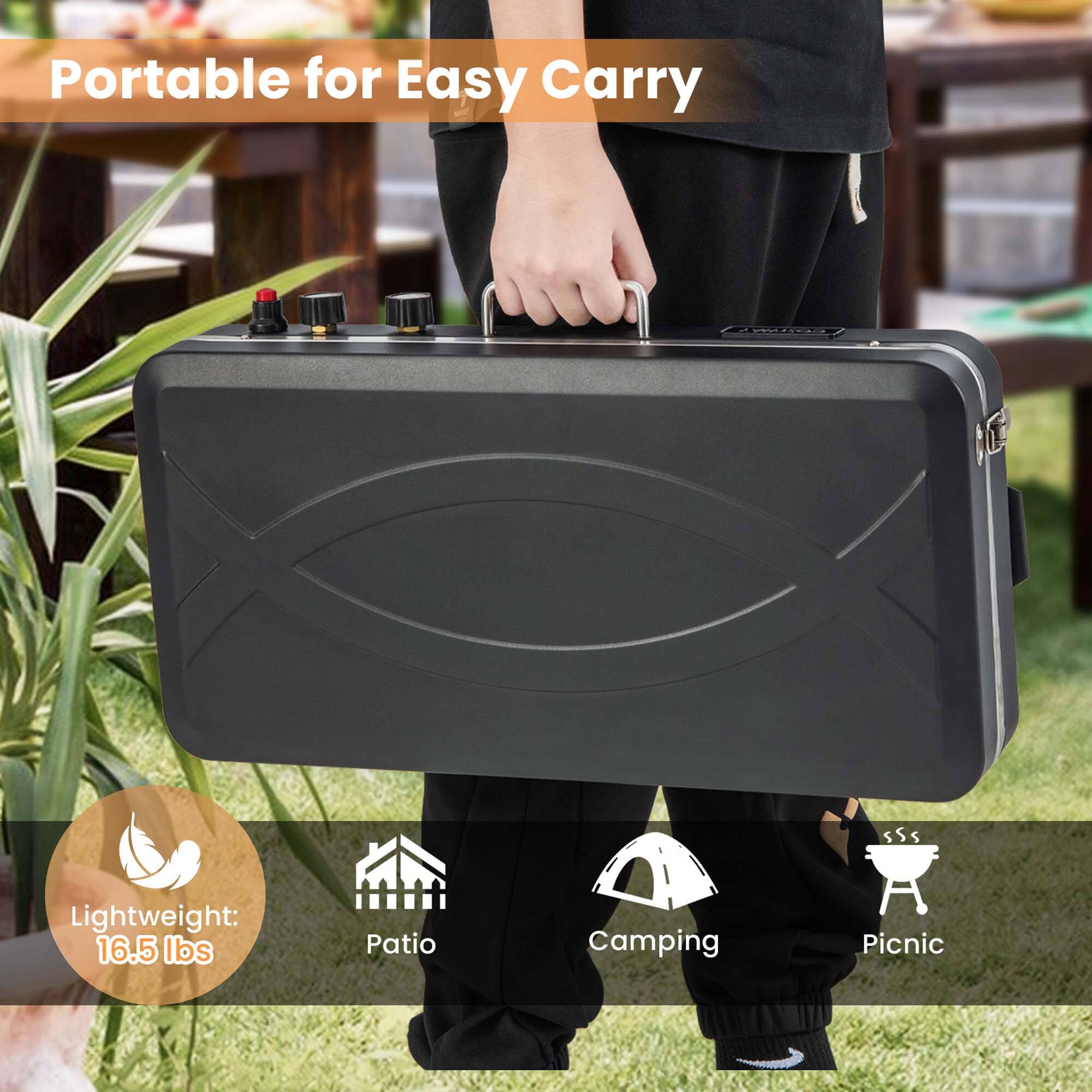 Portable for Easy Carry: Lightweight: 16.5 lbs. Patio Camping Picnic