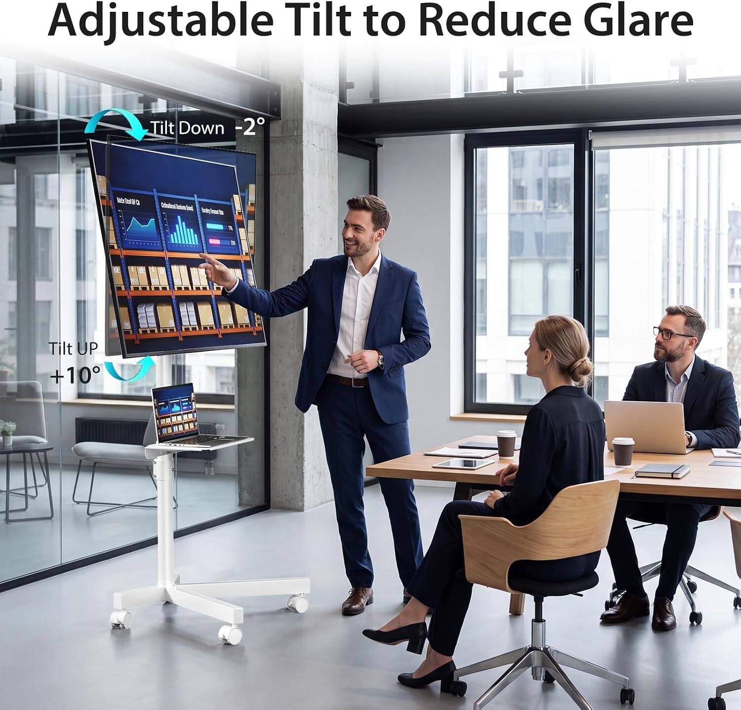 Adjustable Tilt to Reduce Glare  
Tilt Down -2°  
Tilt UP +10°