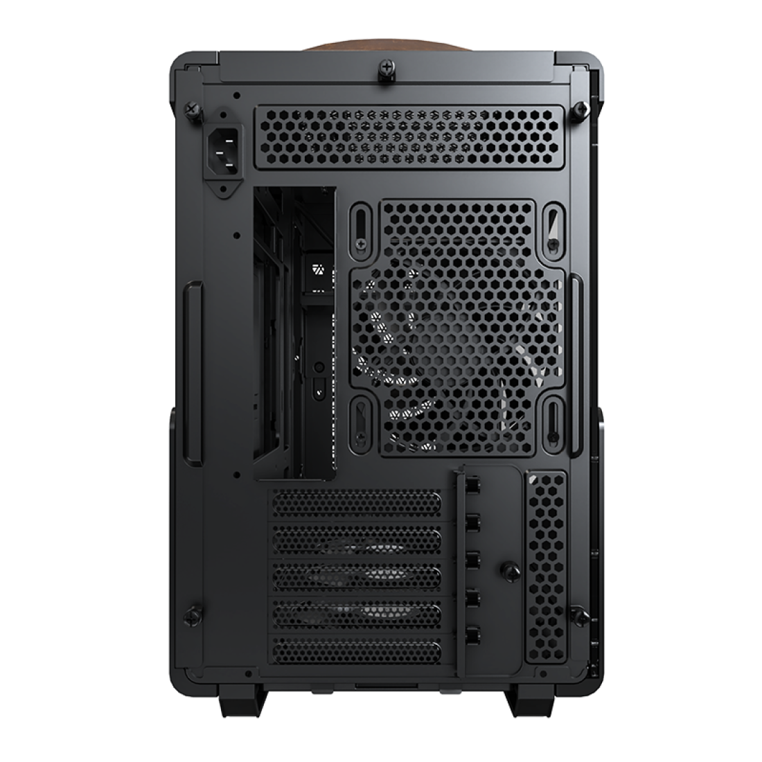Alt View 1. Montech - Heritage Pro Black Tempered Glass/Leather Micro ATX Case - Black.