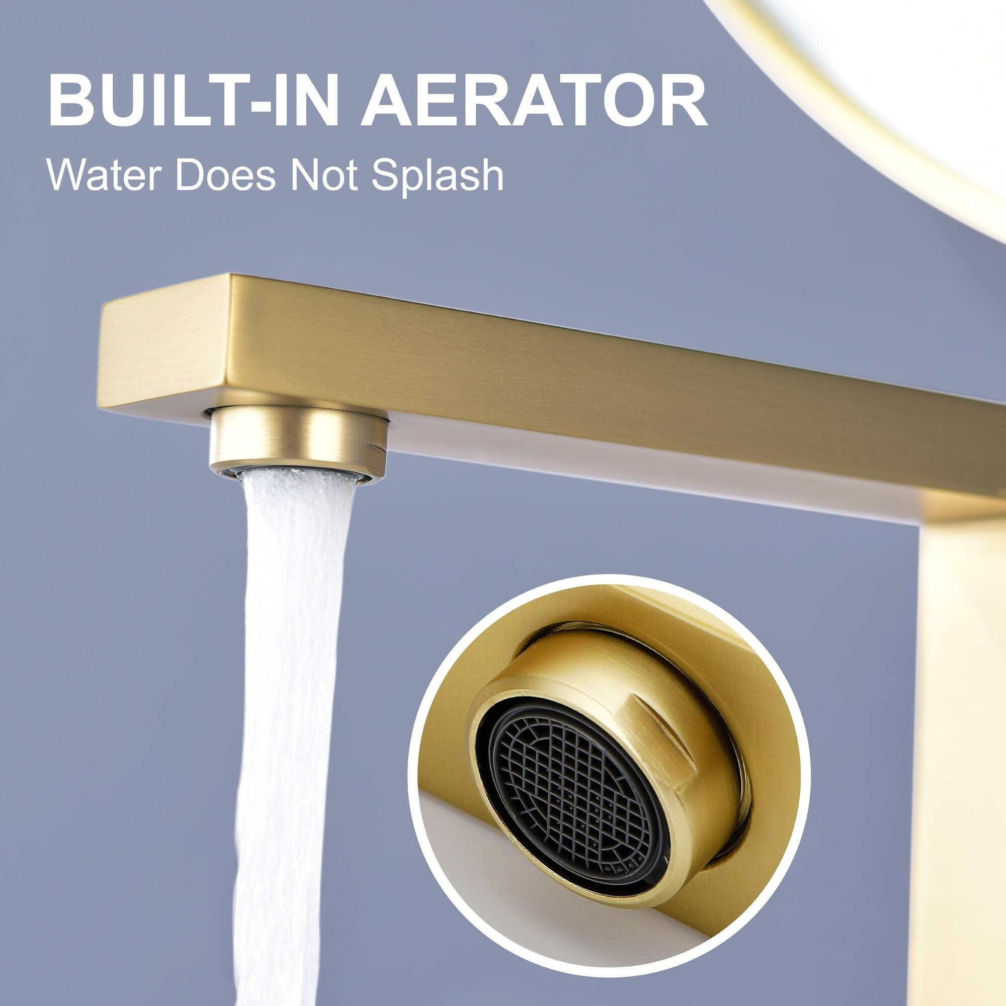 BUILT-IN AERATOR  
Water Does Not Splash