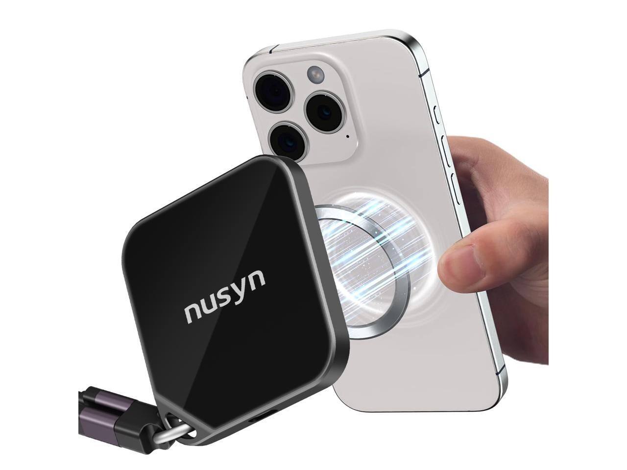 Angle. NUSYN - Nusyn NSP33 1TB Portable SSD, 2000MB/s, USB-C, Aluminum+Glass, iPhone 15/16/17 Pro & Pro Max, Black - Black.