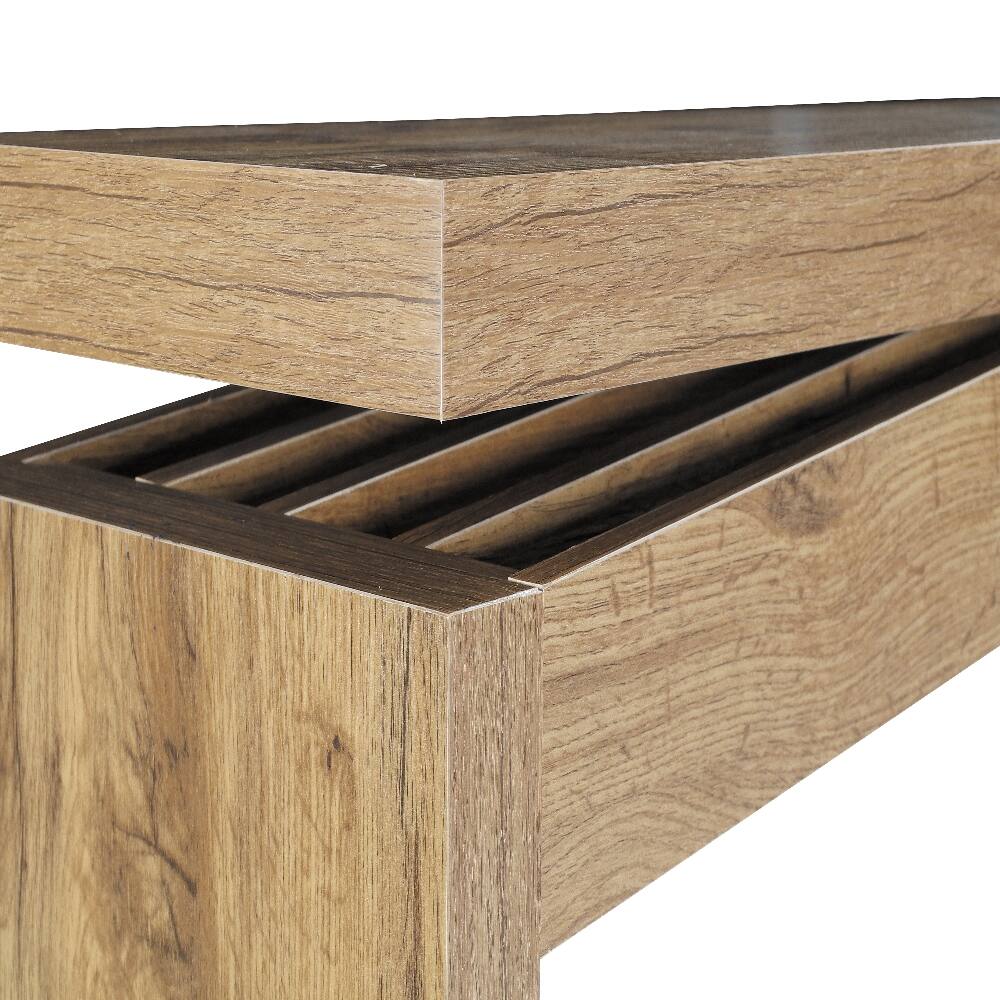 Alt View 9. Loheer - Loheer 62 Inch Console Table Narrow Entryway Table Light Oak Sofa Table - Light Oak.
