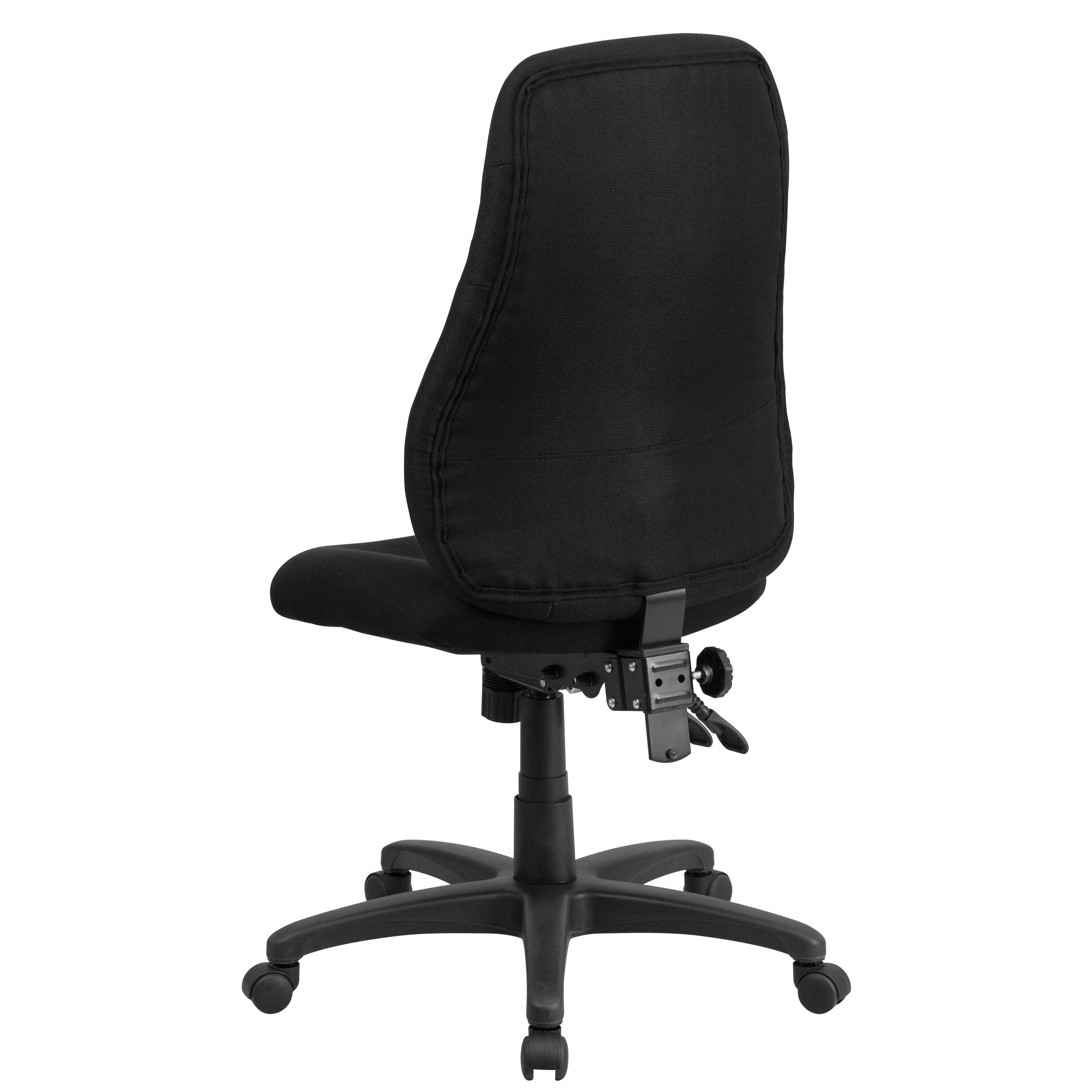 Alt View 5. Emma + Oliver - High Back Fabric Multifunction Swivel Ergonomic Task Office Chair - Black.
