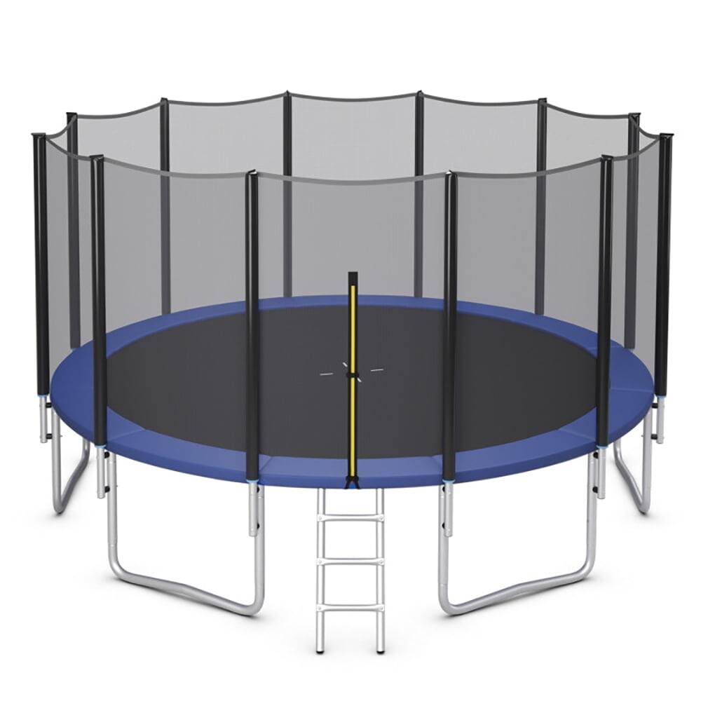 Alt View 1. Kadyn - 8/10/12/14/15/16 Feet Outdoor Trampoline Bounce Combo with Safety Closure Net Ladder-16 ft.