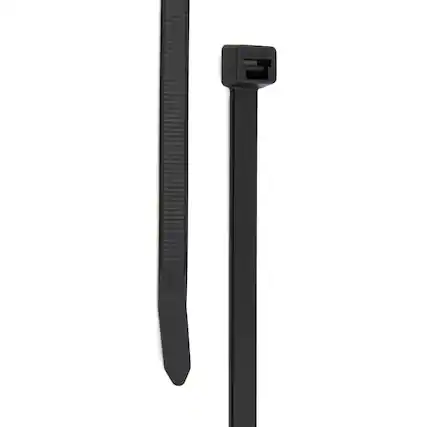 Front. Grizzly Supply - 17" 175lb Heavy-Duty Cable Ties 10/bag - Black.