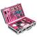 Front. Vokai - Makeup Kit Set, 60-Piece Makeup Set with Case and Carrying Handle (Pink) - Pink.