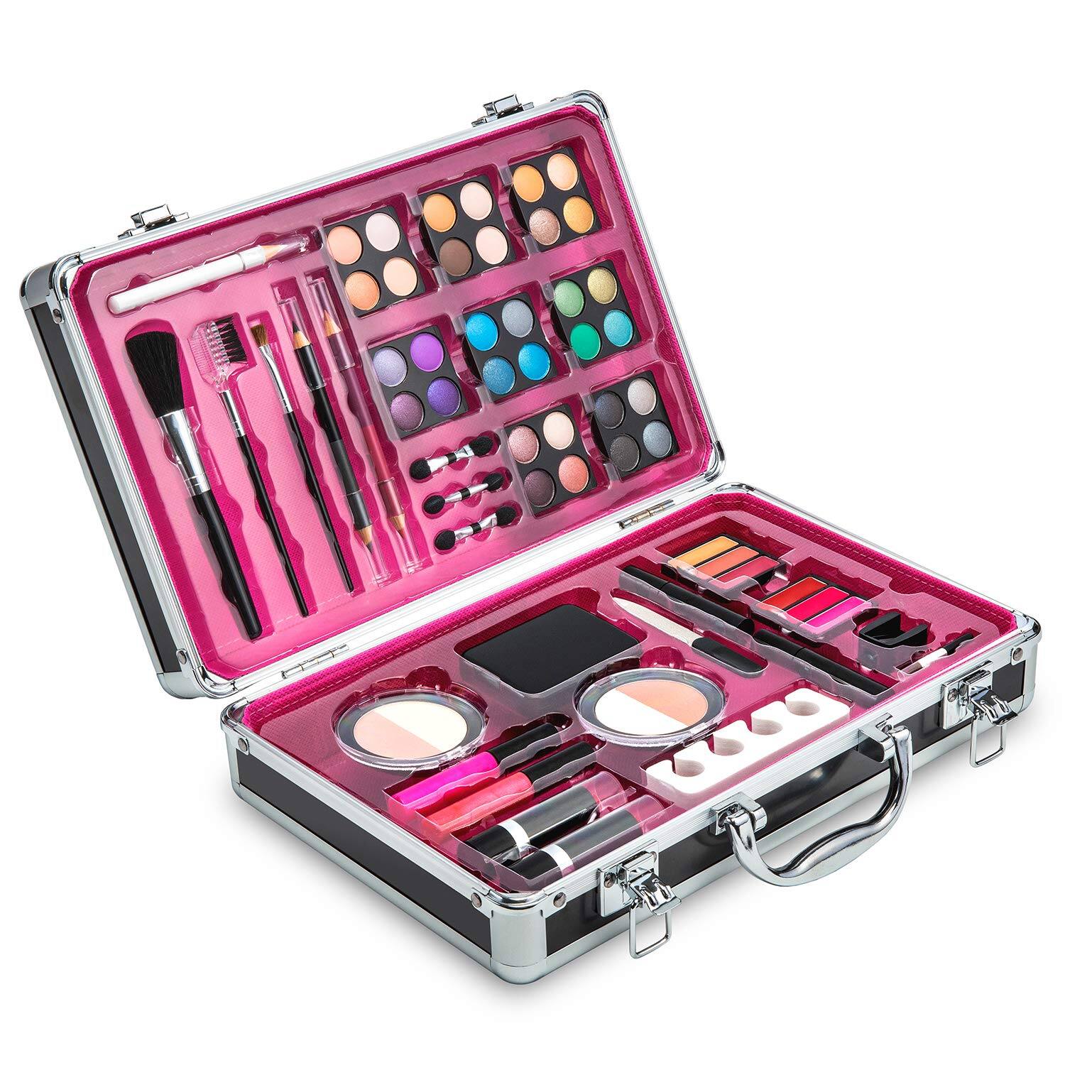 Vokai - Makeup Kit Set, 60-Piece Makeup Set with Case and Carrying Handle - Pink