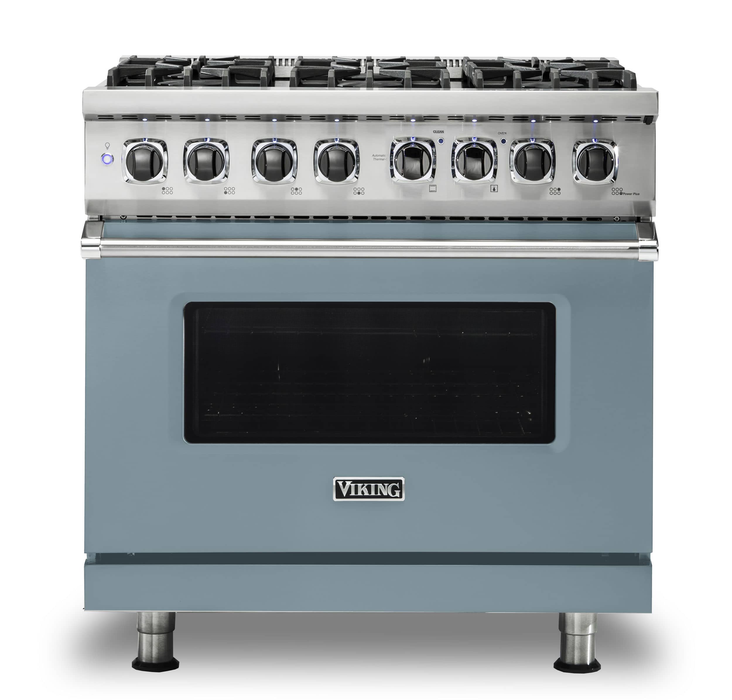 Viking - 36-Inch Dual Fuel Freestanding Range - November Sky - Front_Zoom