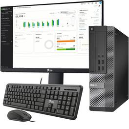 Dell - Refurbished Excellent - Desktop Small SFF Computer PC | Intel Core i5 | 8GB RAM | 500GB HDD | Wired Keyboard & Mouse | 22" LED | Wi-Fi | Win 11 - Black