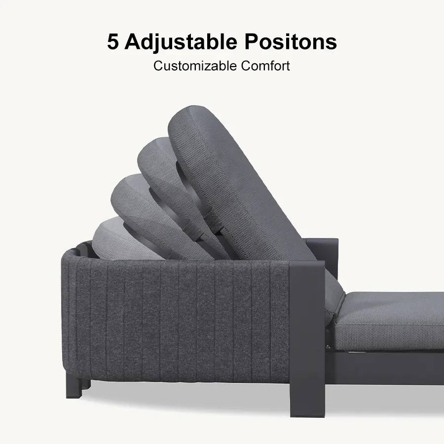5 Adjustable Positions  
Customizable Comfort