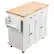 Alt View 5. VEVOR - Kitchen Island Cart with Solid Wood Top, 35.4" Width Mobile Carts with Storage Cabinet, Table with Spice Rack,Towel Rack - White.