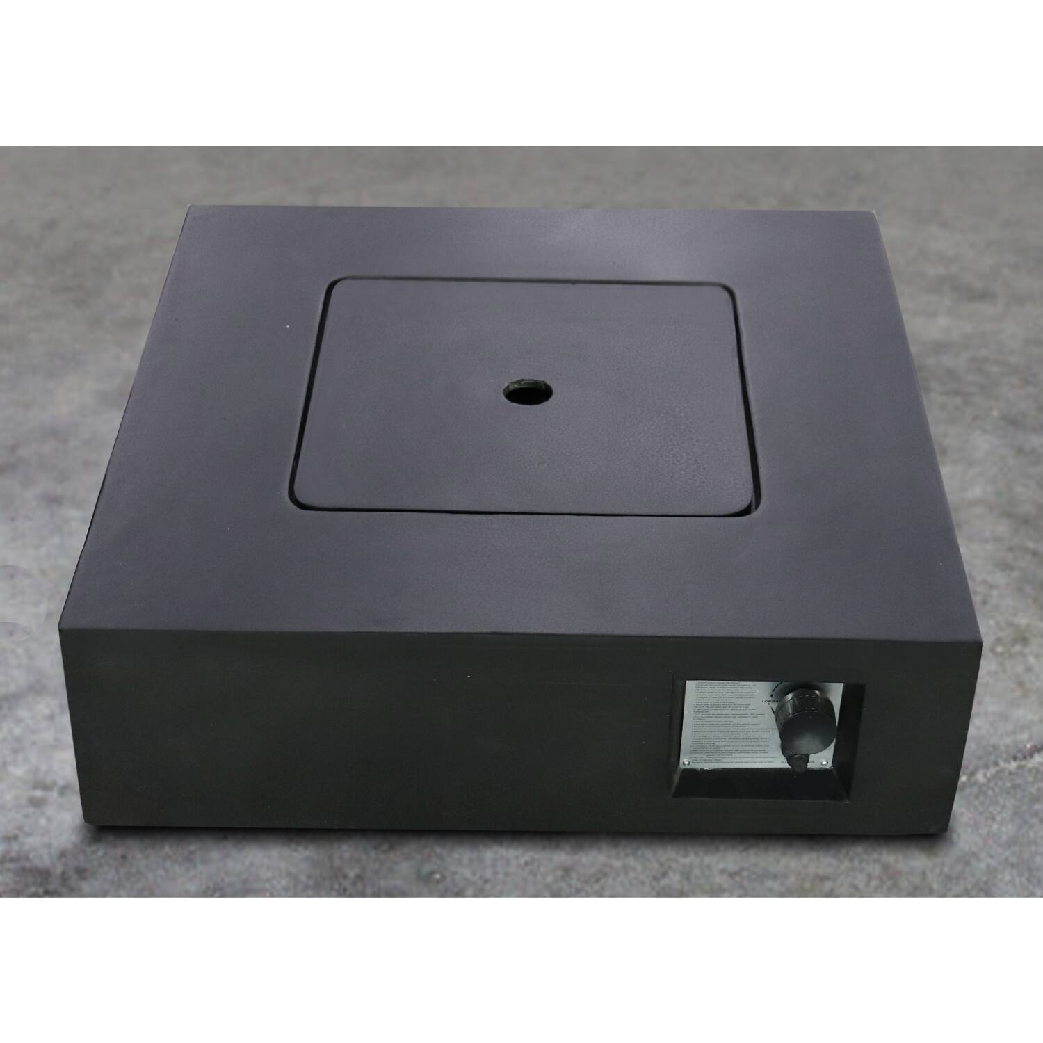 Angle. Mondawe - Fiber Reinforced Concrete Propane/Natural Gas Fire Pit table - Charcoal.