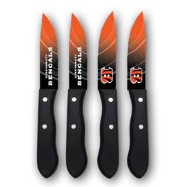 Woodrow - Cincinnati Bengals 4-Piece Stainless Steel Steak Knife Set - Multicolor