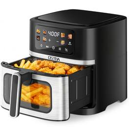 OSTBA - 8.5 QT Air Fryer , Digital Touchscreen, Sync Finish, 8 Presets - Black