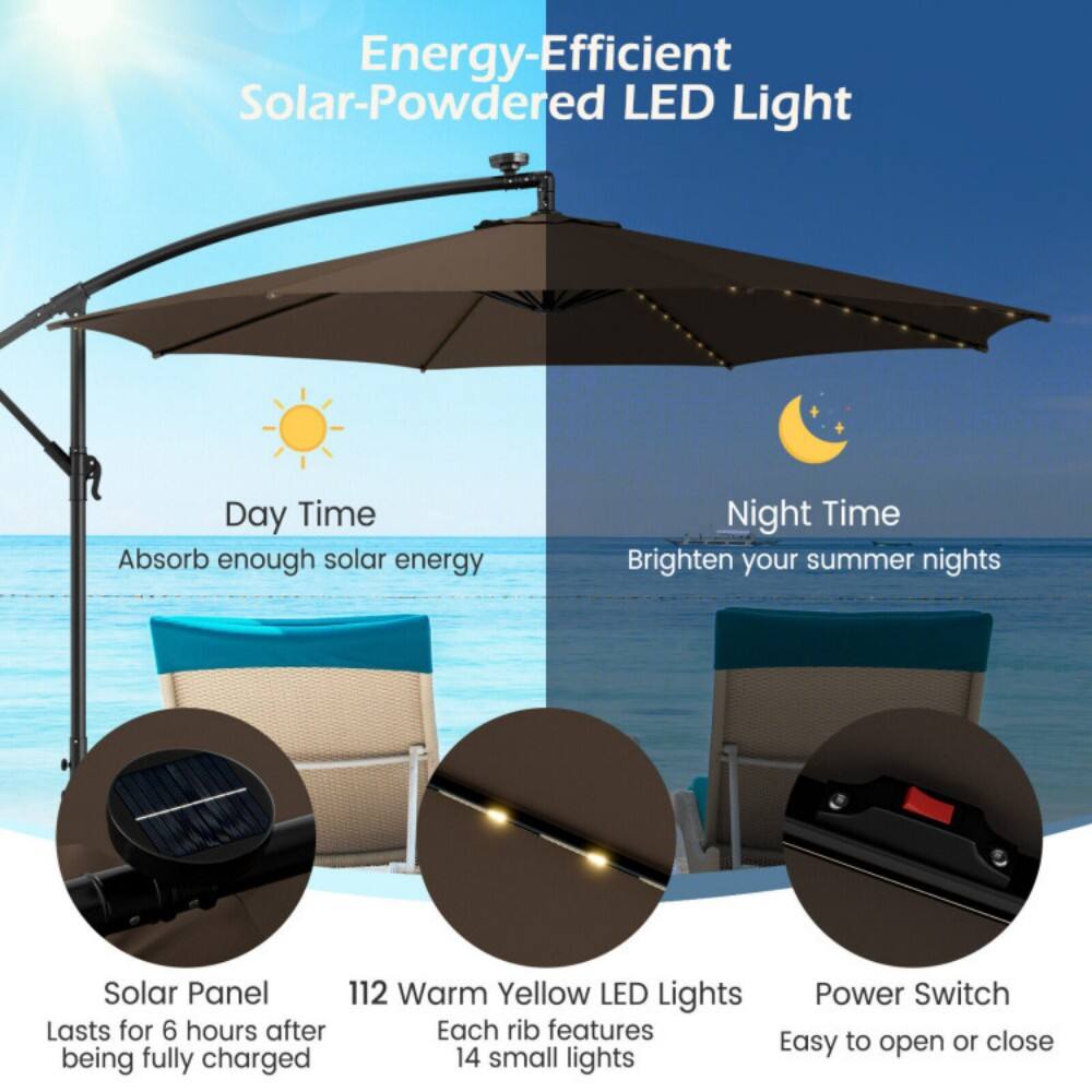 Energy-Efficient Solar-Powered LED Light

Day Time
Absorb enough solar energy

Night Time
Brighten your summer nights

Solar Panel
Lasts for 6 hours after being fully charged

112 Warm Yellow LED Lights
Each rib features 14 small lights

Power Switch
Easy to open or close