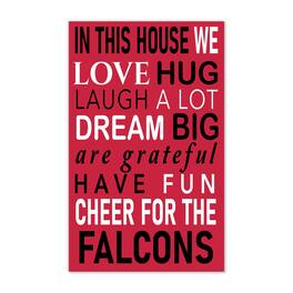 Fan Creations - Atlanta Falcons 11" x 19" Briteline In This House Sign - Multicolor