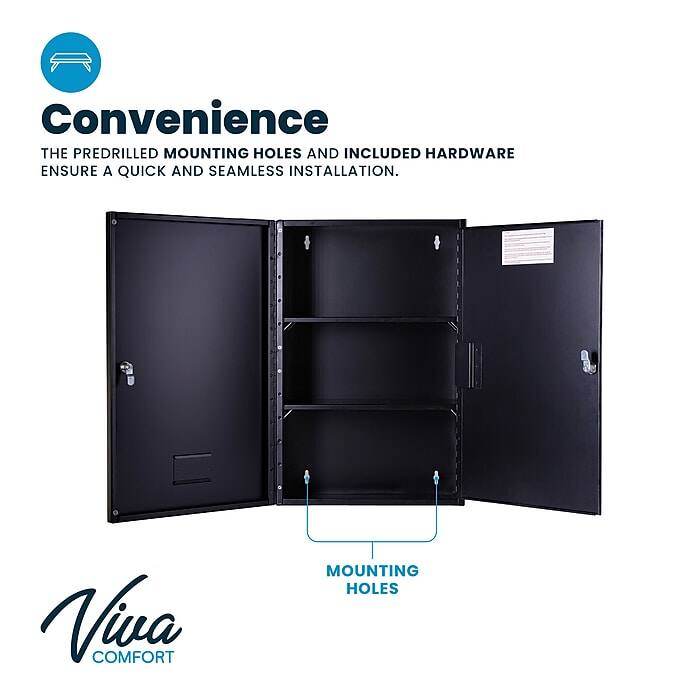 Convenience
THE PREDRILLED MOUNTING HOLES AND INCLUDED HARDWARE ENSURE A QUICK AND SEAMLESS INSTALLATION.
MOUNTING HOLES
Viva COMFORT