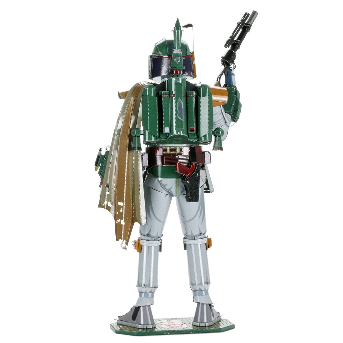 Alt View 3. Metal Earth - Metal Earth Premium Series Star Wars Boba Fett 3D Metal Model Kit Fascinations - Silver.