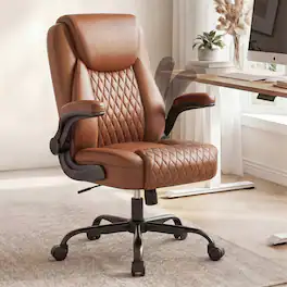 AWPLAY - Ergonomic Office Chair Executive Computer Desk Chair for Home Office - Brown
