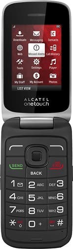 Virgin Mobile Alcatel One Touch Prepaid Cell Phone Reddish Black VIRGIN ...