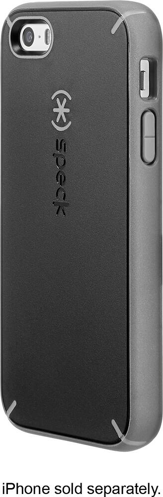 Front. Speck - Mightyshell Case for Apple® iPhone® SE, 5s and 5 - Black/Gray.